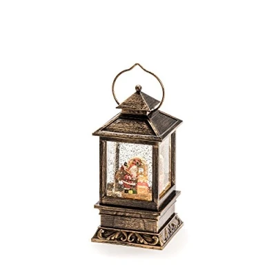Imagen de Konstsmide Farol con luz led diseño de 3 velas y relleno agua, para uso en interiores (IP20). Funciona pilas