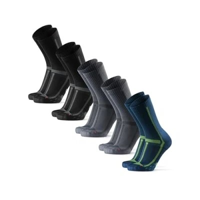 Imagen de Danish Endurance LONG Distance 5 PACK Calcetines de deporte, Talla: 43 47, Multicolour black grey blue yellow