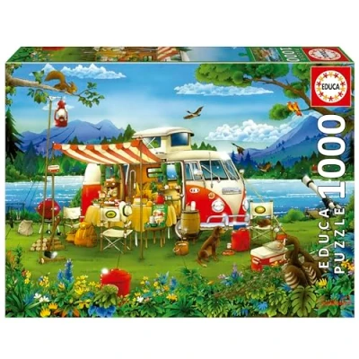 Imagen de Educa Vacaciones en el Campo Puzzle de 1000 Piezas para Adultos. Medidas: 68 x 48 cm. Incluye Cola Fix Puzzle. A Partir 14 años (19922)