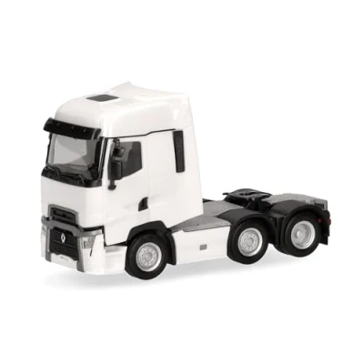 Imagen de Herpa Modelo de camión Renault T Facelift Cabeza tractora 3 Ejes (6x2), Miniatura a Escala 1:87, Pieza colección, plástico, Color: Blanco