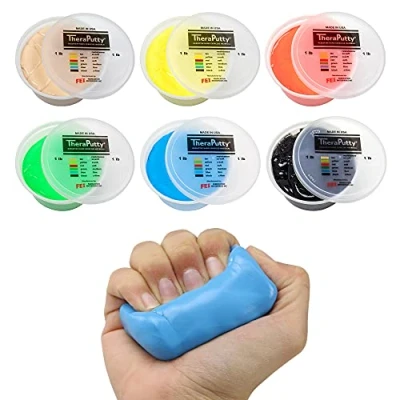 Imagen de CanDo TheraPutty anti bacteriano Pasta modelar lote de 6 450 g cada