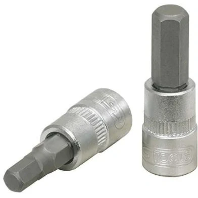 Imagen de KS TOOLS 911.1441 Piezas insertables de llave cubo DIN 3120, ISO 1174, 7422 8,0 Acero cromo vanadio Hexágono interior moleteado