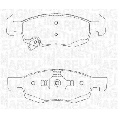 Imagen de MAGNETI MARELLI 363916060813 Juego de pastillas freno con avisador acústico desgaste OPEL: Corsa E Hatchback