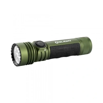 Imagen de OLIGHT Seeker4 Pro Linterna LED 4600LM 260M Recargable con Funda Luz Sensor Alta Potencia IPX8 Super Potente Tactica Militar Largo Alcance（(Blanco Frío,Verde）