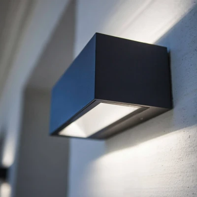 Imagen de LUTEC Wandlampe Gemini Lámpara de Pared LED, Antracita, 22,0x10,3x8,5 cm