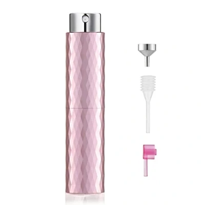 Imagen de Toureal Aluminio 8ml Atomizador Perfume Recargable, Perfumador Dispensador de Viaje, Spray Pulverizador Pequeño para Colonia (Rosa)