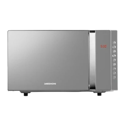 Imagen de MEDION Microondas 3 en 1 con función de Grill y aire caliente, potencia 800 vatios, Grill/aire caliente 1200 23L, MD17495, plata