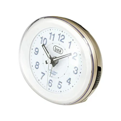 Imagen de Trevi 0305211 SL 3052 Reloj Despertador de Cuarzo, Oro, Blanco