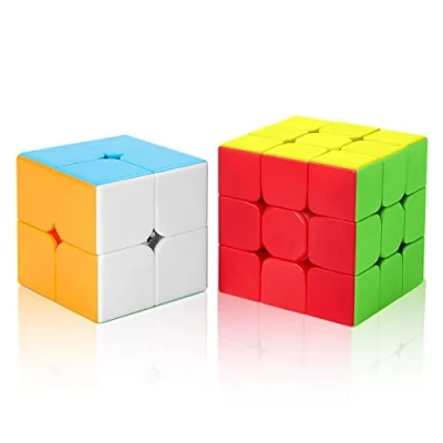 Imagen de ROXENDA Speed Cube Set, Cubos de Velocidad 2X2 3X3 Originale Cubo Mágico con Instrucción