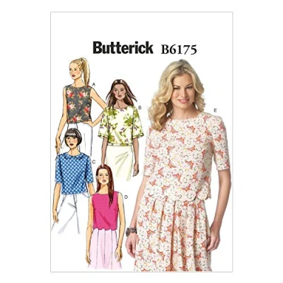 Imagen de Butterick Patterns B6175E50 Patrones de Costura para &#039; Plantilla en la Parte Superior, E5 (14 16 18 20 22)