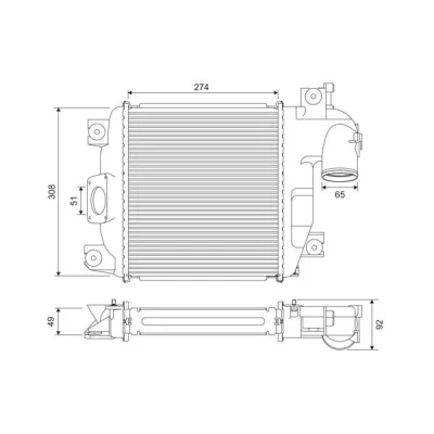 Imagen de VALEO 818321 Intercooler Aluminio sin sensor