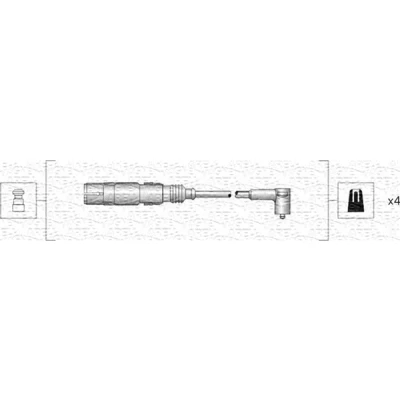 Imagen de MAGNETI MARELLI 941318111164 Juego de Cables Encendido VOLKSWAGEN: Polo III Hatchback, Lupo / 3L, Classic