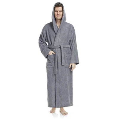 Imagen de Arus Albornoz con capucha para hombre, extra largo, tamaño hombre: XXL alto, unisex: 3XL Gris