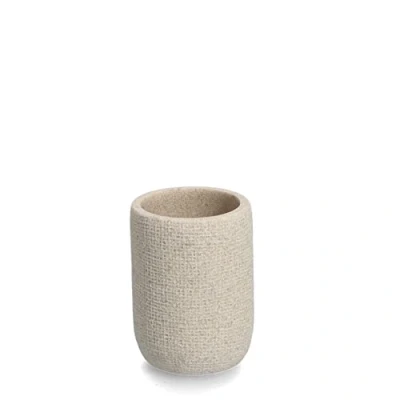Imagen de Zeller PRESENT SCHÖNER LEBEN. PRAKTISCH WOHNEN. 18932 Vaso polirresina, Beige, Aprox. Diámetro, para cepillos de Dientes, ca. Ø 7,2 x 10 cm