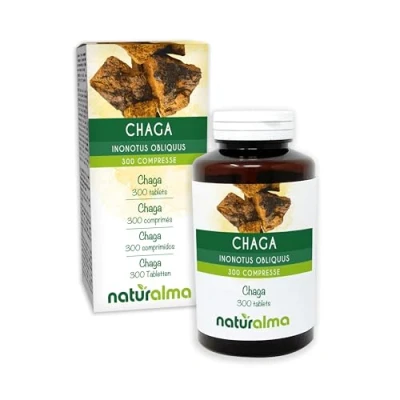 Imagen de Chaga (Inonotus obliquus) hongo Naturalma 150 g 300 comprimidos Complemento alimenticio Natural y Vegano