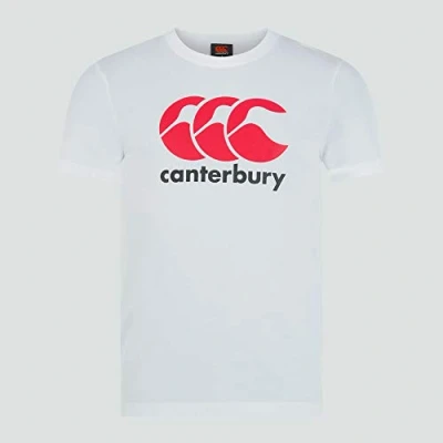Imagen de Canterbury CCC Logo T Shirt Comfortable Regular Fit Cotton Blend Camiseta, Niños, Blanco Brillante, 38
