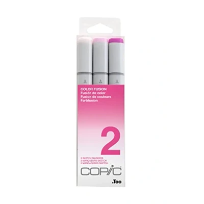 Imagen de Copic Sketch Set « Color Fusion 2 », 3 Marcadores Gemelos con punta mediana y pincel