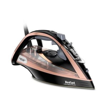 Imagen de Tefal Ultimate Pure FV9845 Plancha (Plancha vapor seco, Durilium Autoclean soleplate, 3 m, 260 g/min, Negro, Cobre, 60 g/min)