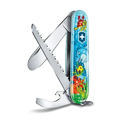 Imagen de Victorinox, My First Navaja Multiuso Suiza, Cuchillo bolsillo, Regalo, 9 Funciones, Hoja grande with rounded tip, Abrelatas