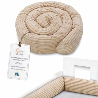 Imagen de Totsy Baby Almohada para Dormir de Lado, el Cuerpo Serpiente 400 cm Algodón cojin Cervical Enrollable Lavable Cojines Grandes Beige C
