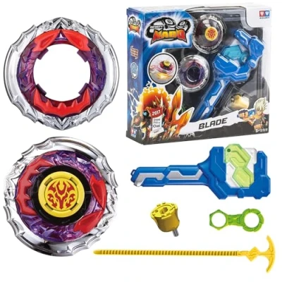 Imagen de Infinity Nado Spinning Tops para Niños de Juguete Metal, Battle Launcher Toy Boys, from 5 6 7 8 9 10 11 12 Years, YW624502 Fiery Blade Game