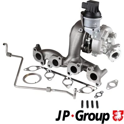 Imagen de JP GROUP 1117800310 Turbocompresor de gases escape incl. kit juntas, con tubería entrada aceite VOLKSWAGEN: Scirocco III