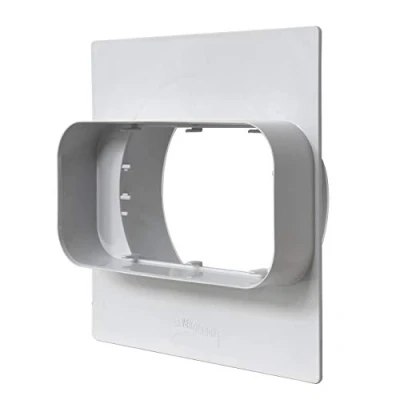Imagen de La ventilazione pm157b placca per passaggi a muro da tubo rettangolare tondo, 150x70 mm 125 mm. colore bianco