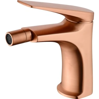 Imagen de MICE Grifo monomando para bidé fabricado en latón Grifos WC apto agua fria/caliente Griferia de Bidet Oro Rosa Cepillado BDD055 2ORC