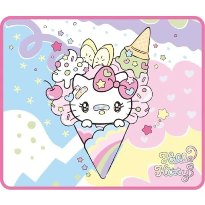 Imagen de Konix Hello Kitty Alfombrilla de ratón Gaming 32 x 27 cm Superficie Microfibra Antideslizante Goma Diseño Helado
