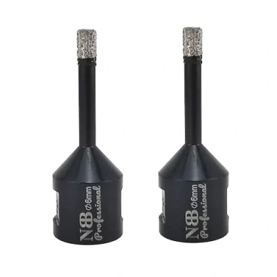 Imagen de NBB Broca de diamante con M14, corona para taladrar en seco y húmedo profesionalmente porcelana dura, cerámica, baldosas, granito, mármol, azulejo, Amoladora Angular (6mm x2pcs)