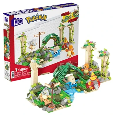 Imagen de MEGA Construx Pokemon Ruinas olvidadas, Constructor de Aventuras, Set Bloques construcción con Tres Personajes, Juguete para Mayores 6 años, Multicolor