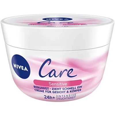 Imagen de NIVEA Crema facial y corporal Care Sensitive 3 tarros de 200 ml