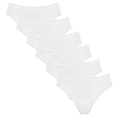 Imagen de sloggi Tai C3P Bragas para mujer 24/7 Cotton Lace C3P, Blanco, 40, 6 X 44