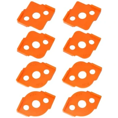 Imagen de QWORK® 8 Piezas Plantillas de Enrutador Radio, R5 R10 R15 R20 R25 R30 R35 R40 ABS Plantilla Rápida Radio para Carpintería