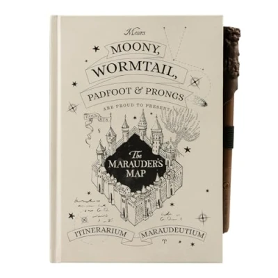 Imagen de Grupo Erik Diario secreto Harry Potter Mapa del Merodeador Cuaderno A5 : regalos Bloc de notas con Boligrafo tinta invisible merchandising oficial