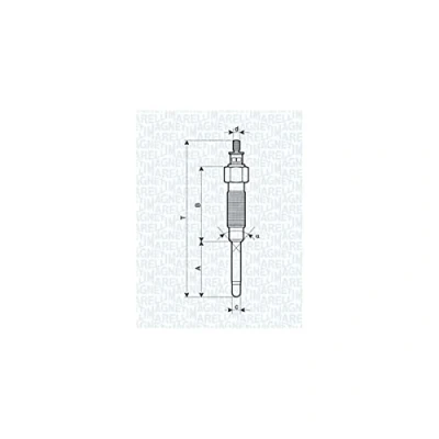 Imagen de MAGNETI MARELLI 062900065304 Bujía de precalentamiento 11V 10A M10X1,25 TOYOTA: 4Runner, Land Cruiser Prado 70 SUV, Hiace 4 Bus
