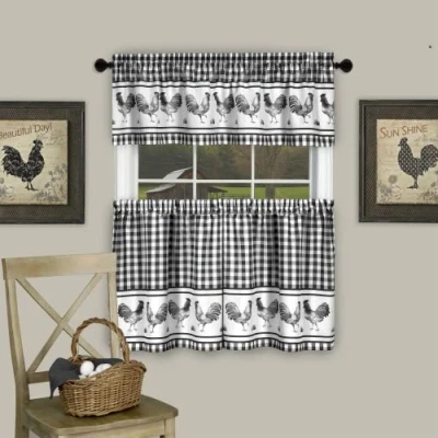 Imagen de Achim Home Furnishings Barnyard Juego de Cenefa y estantes (58 x 36/58 14 cm), Color Negro