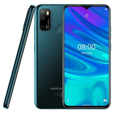 Imagen de Ulefone Note 9P Teléfono Android 10, 6.52 &#039;&#039; Smartphone 16MP Cuatro Cámara, Octa Core 4GB+64GB, Ranura para 3 Tarjetas, Doble SIM Móvil, 4500mAh Batería OTG, Desbloqueo Facial+Huella Digital Verde