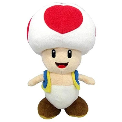 Imagen de Super Mario Toad Sanei Peluche con Licencia Oficial, Multicolor AC04