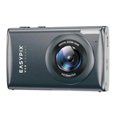 Imagen de Easypix V48 Pocket Cámara Digital compacta, Pantalla de 2,8&quot;, resolución hasta 64 MP, Zoom 18x, Antracita