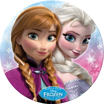 Imagen de Unbranded 8010097, Set de 6 Platos Melamina, diseño Frozen, 22,7 x 20,3 1,4 cm