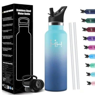 Imagen de HoneyHolly Botella Termica 750 ML, Termo Sin BPA, Agua Acero Inoxidable, Aislamiento Al Vacío de Doble Pared, Fria, Cantimplora para Adultos, Deporte, Oficina, Yoga