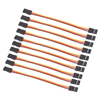 Imagen de OliRC 10piezas Macho a 10cm Servo extensión Alambre Plomo 26awg 30cords Cable para KK MWC Eagle Control Placa(C58 10)