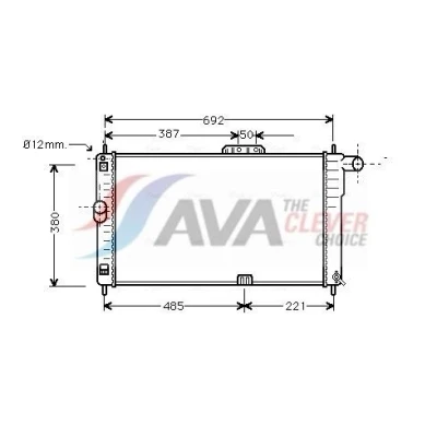 Imagen de Radiador, refrigeración del motor AVA COOLING DWA2004