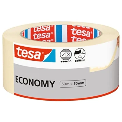 Imagen de tesa Cinta de Pintar ecoLogo UNIVERSAL Pintor, Removible Sin Residuos hasta 4 Días Después, Disolventes, beige Ancha, 50 m x mm
