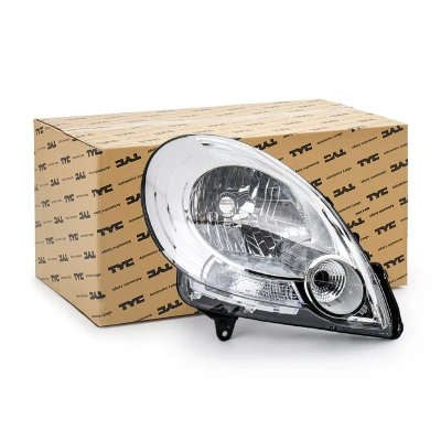 Imagen de TYC 20 1399 15 2 Faros derecha H4, P21/5W cromo con luz diurna para circulación por la sin electromotor RENAULT: Kangoo II / Grand