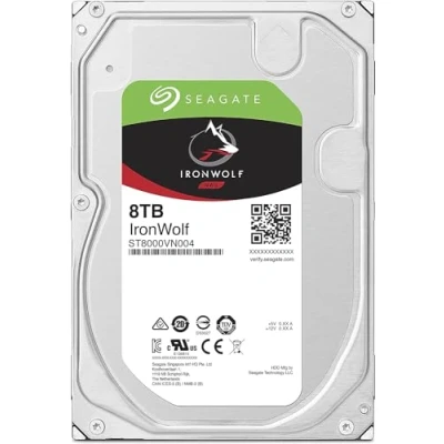 Imagen de Seagate Ironwolf NAS 8 TB, Disco rígido Interno, HDD, SATA, 3,5, à rede Raid, (ST8000VN004)