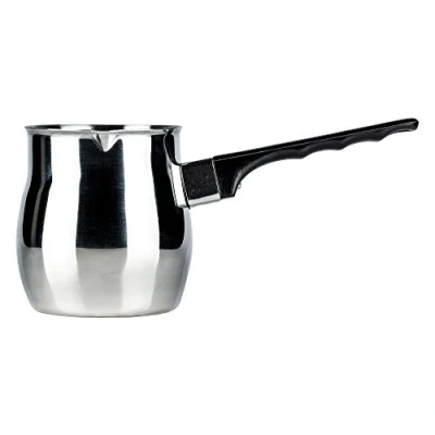 Imagen de Café Olé Cafetera turca de acero inoxidable, 1,7 kg, color plateado 680ml, 24oz