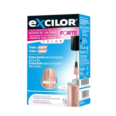 Imagen de EXCILOR Tratamiento De La Micosis Las uñas Forte Color Nude Fórmula Extra Fuerte y Cobertura para 30 ml + Esmalte 8 Clínicamente probado