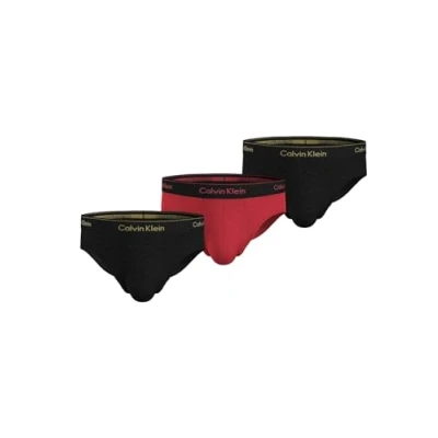 Imagen de Calvin Klein Hip Brief 3Pk 71A, Hombre, B W Bk Wb/Rg Wb/B Wb, S